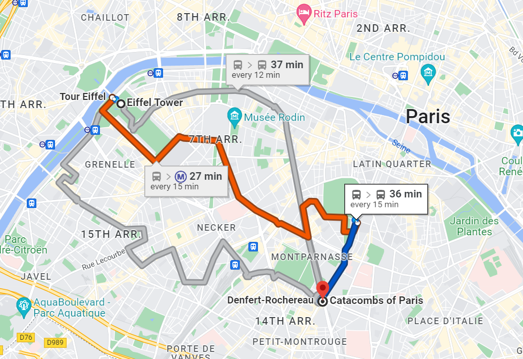 Paris Location, Directions, & Tips